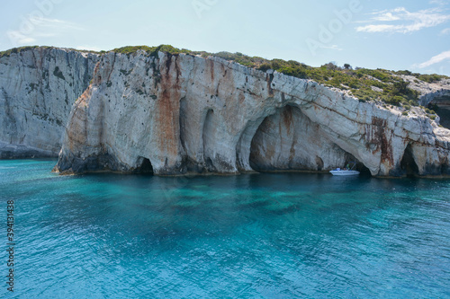 blue sea and rocks zakynthos