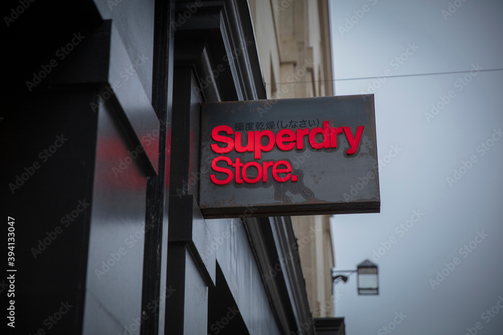 Bath, Somerset, UK, 22nd February 2019, Shop Sign for Superdry Store Stock  Photo | Adobe Stock