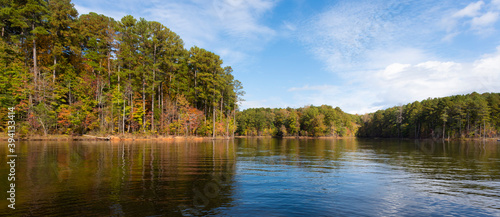 North Carolina lake in the early fall
