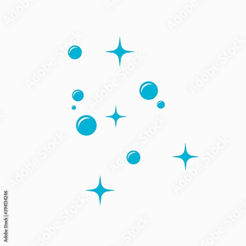 cleaning bubble and star icon design . bubble star vector design template . cleaning service icon background