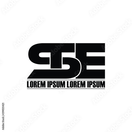 STE letter monogram logo design vector