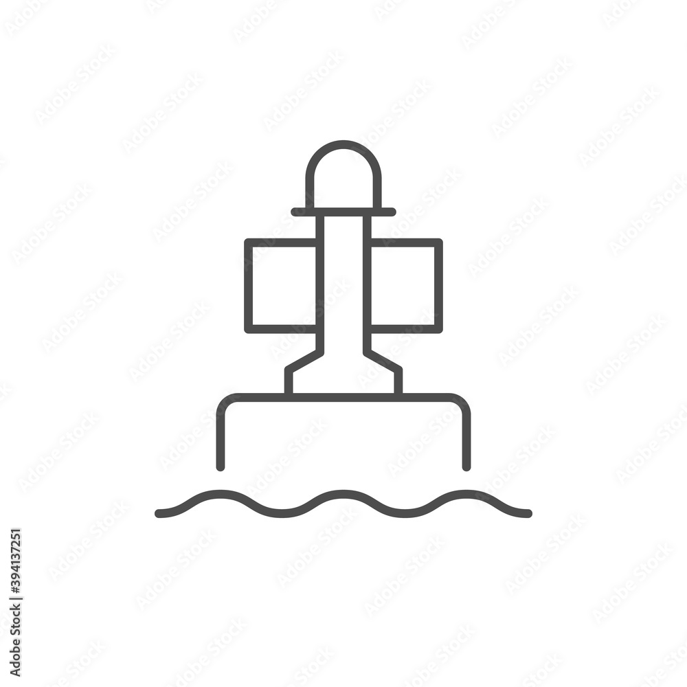 Sea buoy line outline icon Sea buoy line outline icon