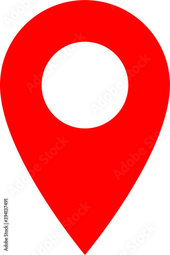 red location pin, map pointer icon