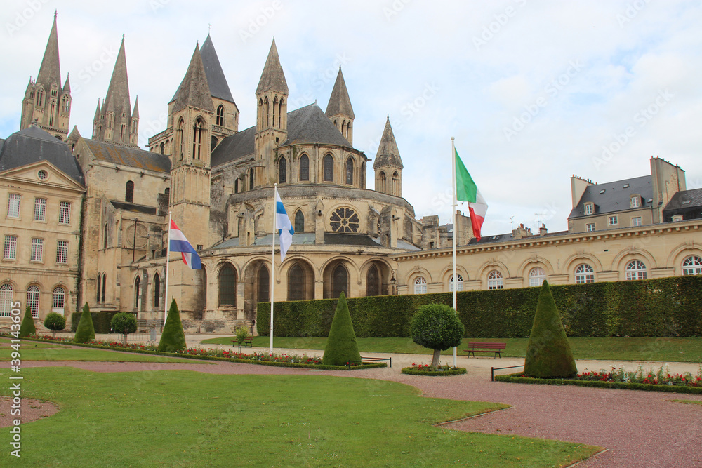 former abbey (abbaye aux hommes) in caen in normandy (france) former abbey (abbaye aux hommes) in caen in normandy (france)