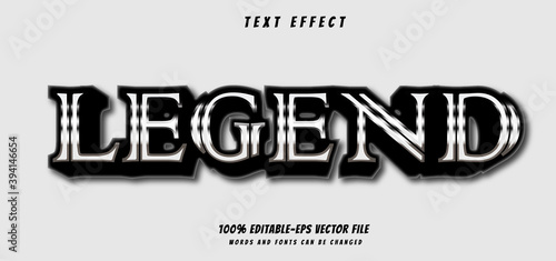legend text effect design vector