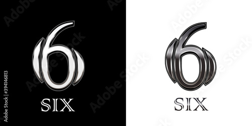 number six logo can be used company logo, product logo, brand logo and corporate identity