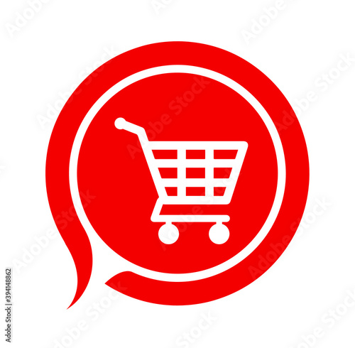 shopping cart sign. Vector icon.