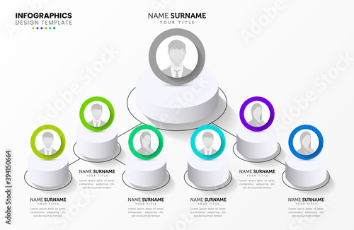 Infographic design template. Creative concept with 6 steps