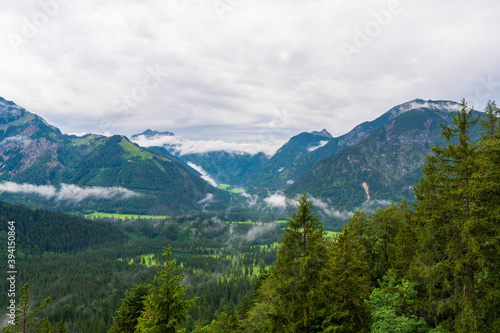 Clouds are rolling through after the rain in the alps Rofan summit, Maurach, Achensee, Pertisau, Tyrol, Austria © Martin