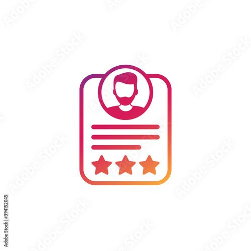 employee review and rating icon
