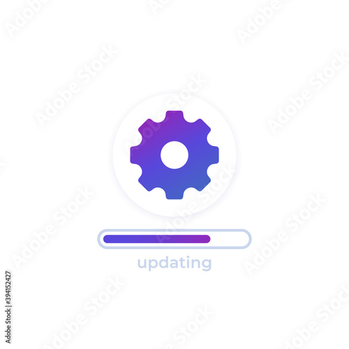 updating vector design with progress bar for apps and web