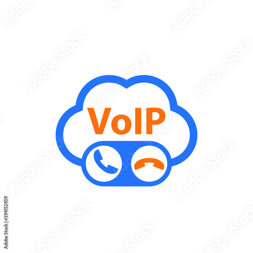Voip calls vector icon on white