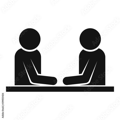 Headhunter interview icon. Simple illustration of headhunter interview vector icon for web design isolated on white background