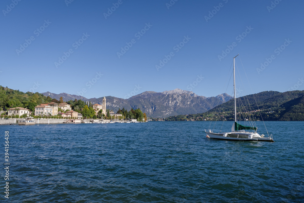 Lake Como and Tremezzo waterfront, Italy