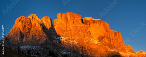 Fototapeta Naklejka Na Ścianę i Meble -  Sella Towers, Sella Pass, Dolomites, Unesco World Heritage Site, Italy, Europe