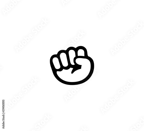 Raised fist emoji gesture vector isolated icon illustration. Raised fist icon