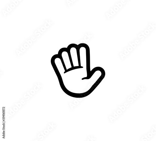 Hand palm emoji gesture vector isolated icon illustration. Hand palm gesture icon