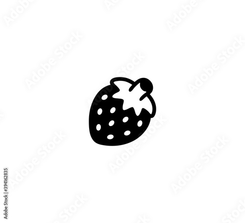 Strawberry vector isolated icon illustration. Strawberry icon