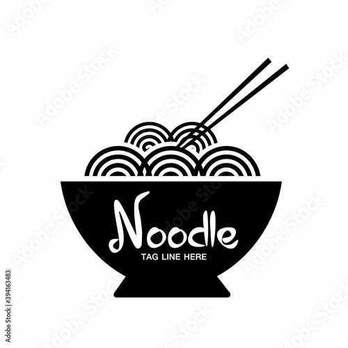 Japanese Noodle logo and ramen logo soup