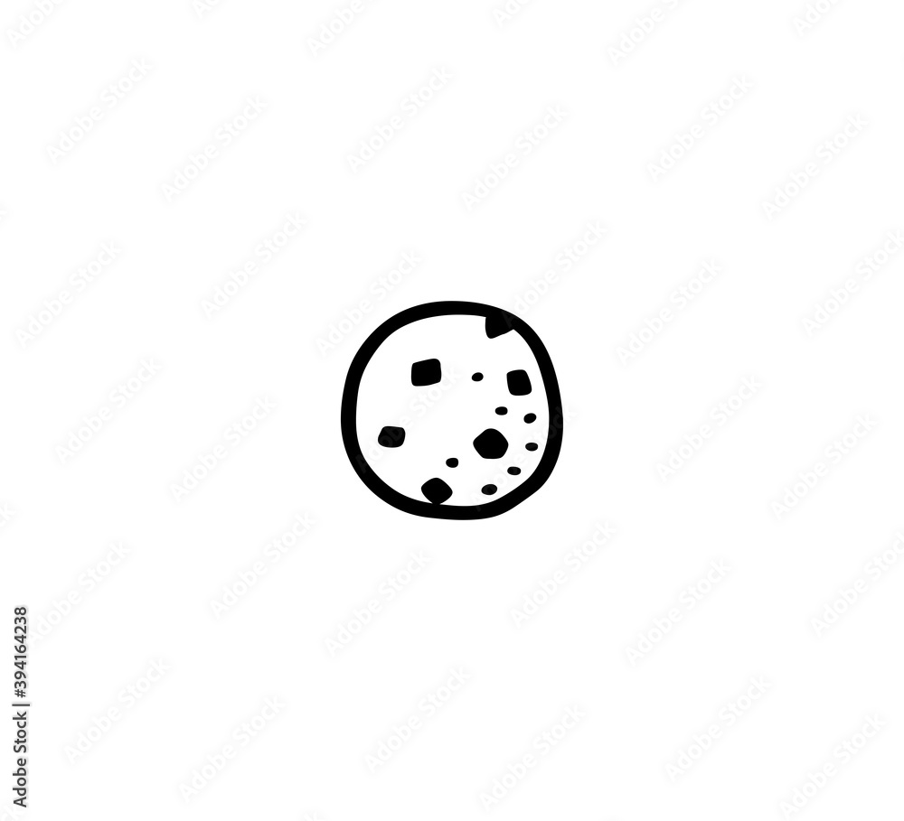 Chocolate Cookie vector isolated icon illustration. Cookie icon