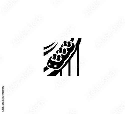 Roller Coaster vector isolated icon illustration. Roller Coaster icon