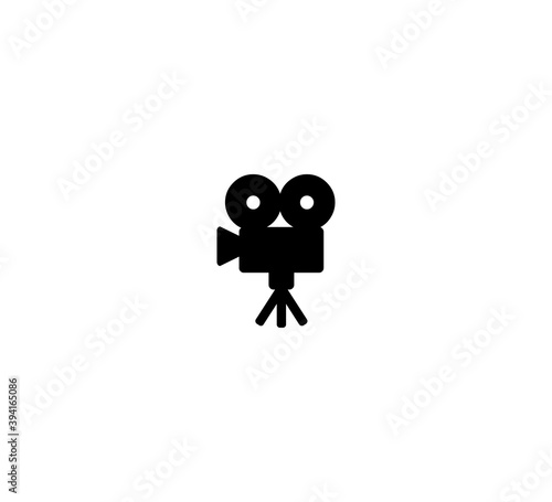 Cinema camera vector isolated icon illustration. Cinema camera icon