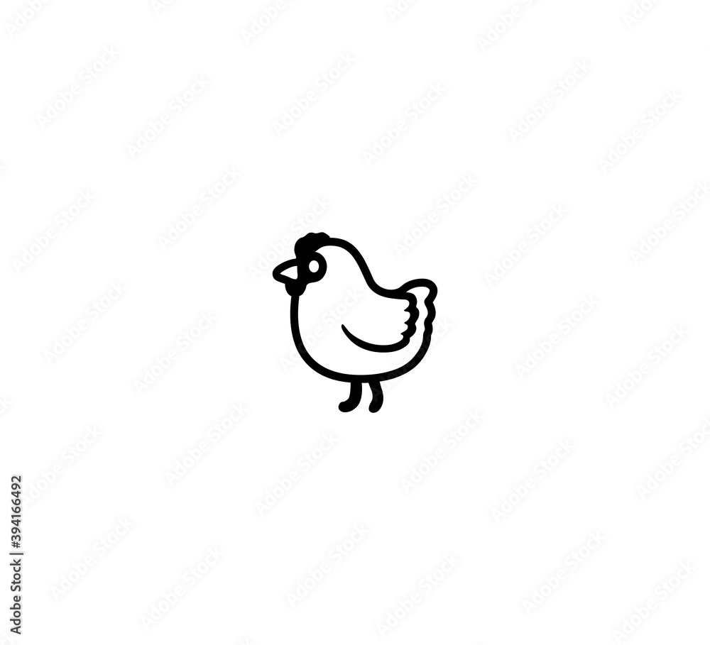 Chicken vector isolated icon illustration. Chicken icon Chicken vector isolated icon illustration. Chicken icon