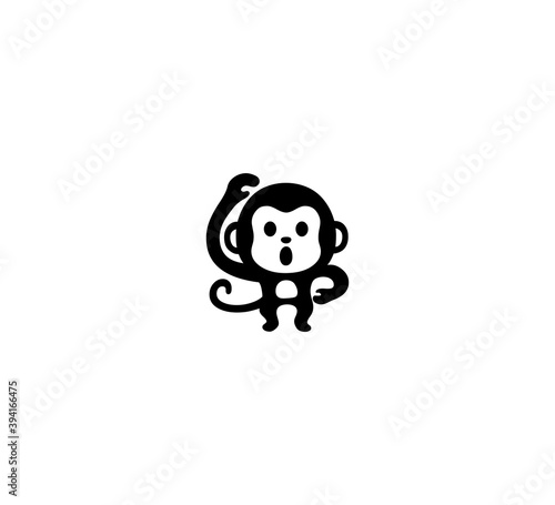 Monkey vector isolated icon illustration. Monkey icon