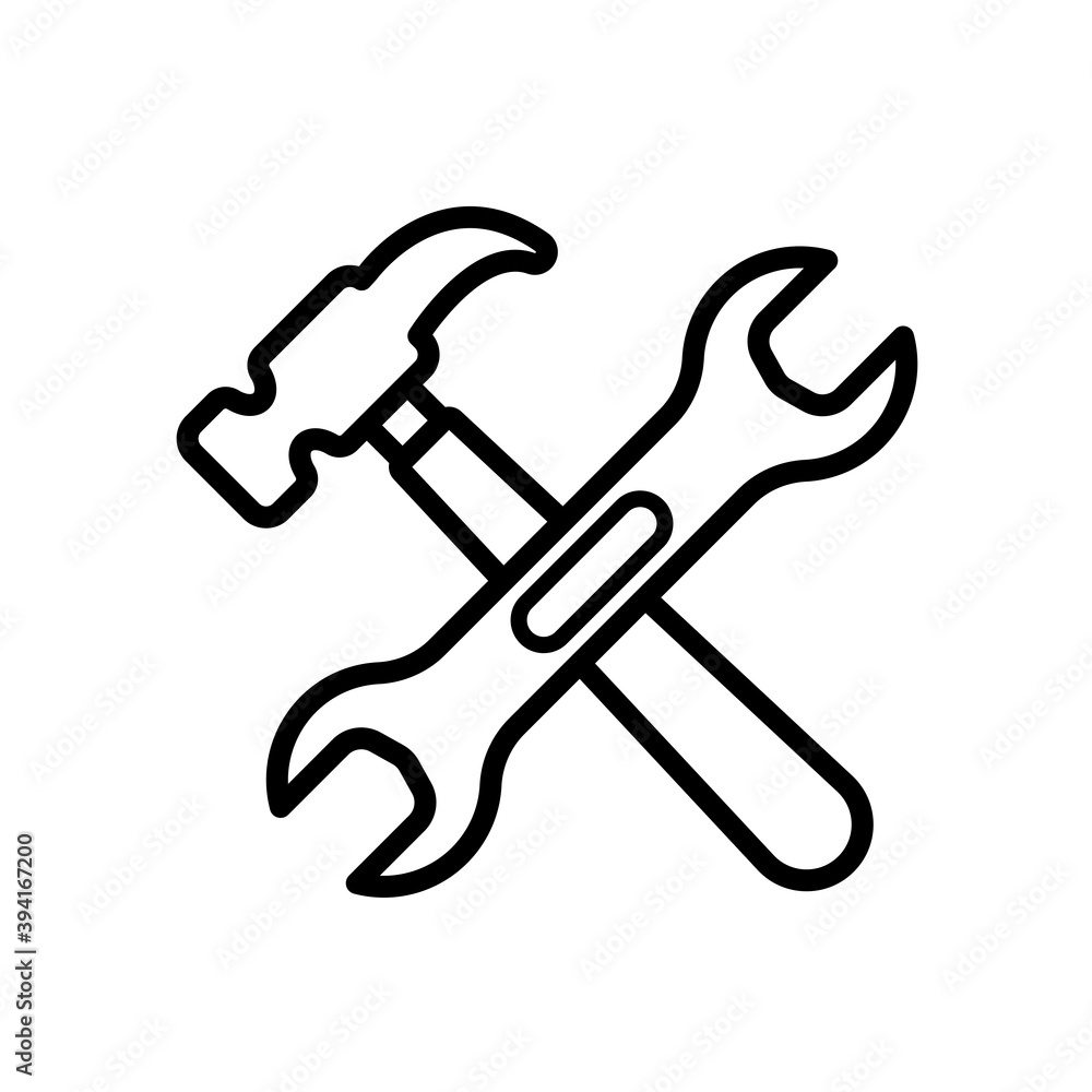 wrench and hammer icon design vector template wrench and hammer icon design vector template