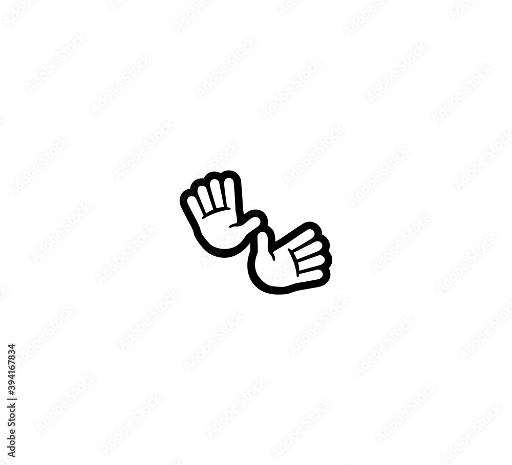 Raising hands emoji gesture vector isolated icon illustration. Raising hands emoji gesture icon	