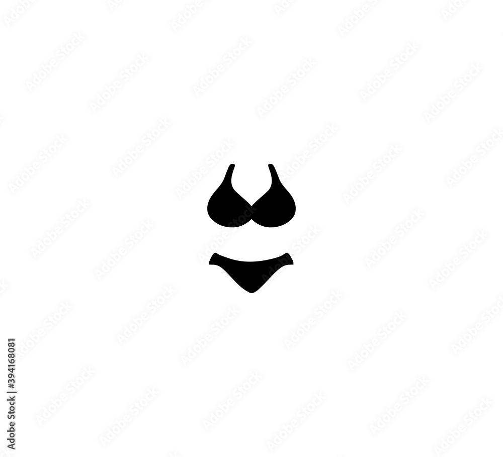 Bikini vector isolated icon illustration. Bikini icon Bikini vector isolated icon illustration. Bikini icon