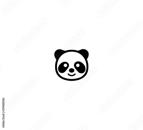 Panda head vector isolated icon illustration. Panda icon