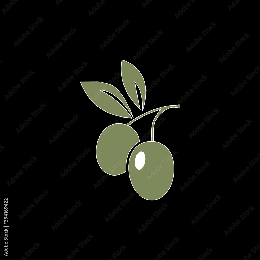Fotografi Olive vector design. Olive branch vector illustration.