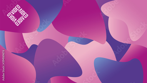 Virtual background for video conferencing. Shapeless objects of various sizes and colors. Liquid shapes with gradient fill. Template for courses or webinars