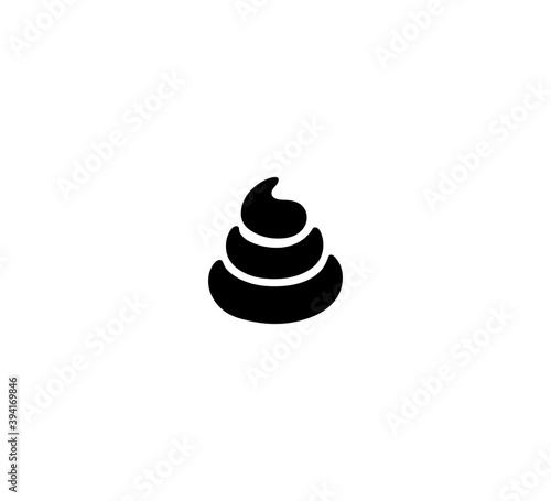 Poop emoji vector isolated icon illustration. Poop emoji icon