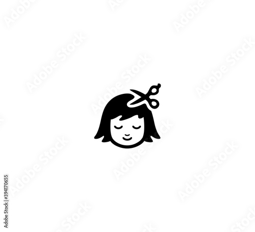 Hair cut vector isolated icon illustration. Hair cut icon