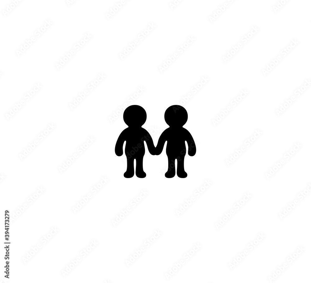 Gay couple vector isolated icon illustration. Gay couple icon Gay couple vector isolated icon illustration. Gay couple icon