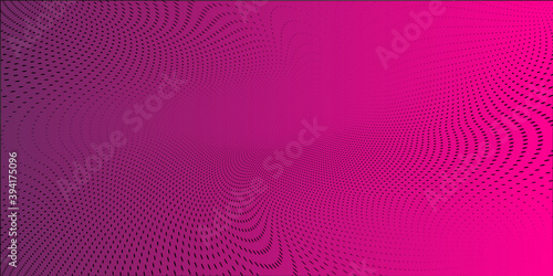 Bright pink color gradient polka dot pop art halftone pattern
