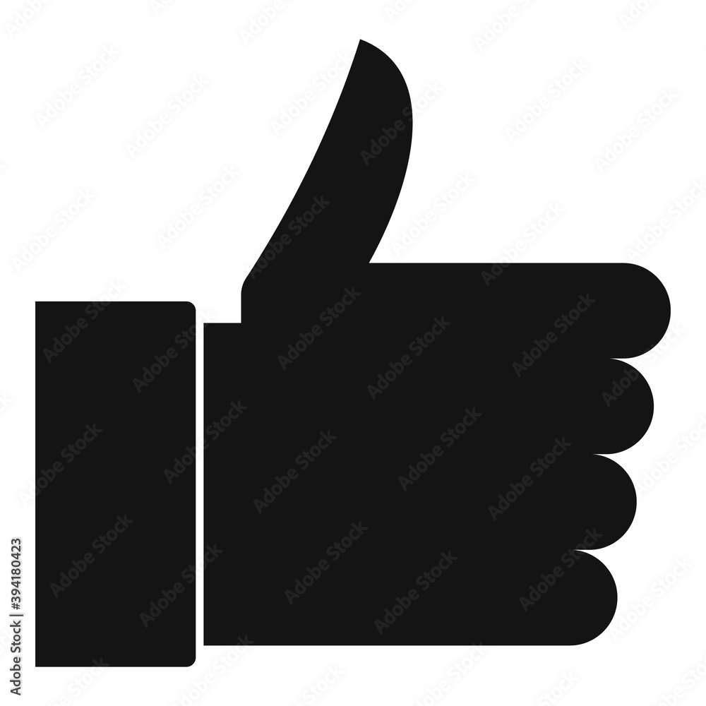 Recruiter thumb up icon. Simple illustration of recruiter thumb up vector icon for web design isolated on white background Recruiter thumb up icon. Simple illustration of recruiter thumb up vector icon for web design isolated on white background