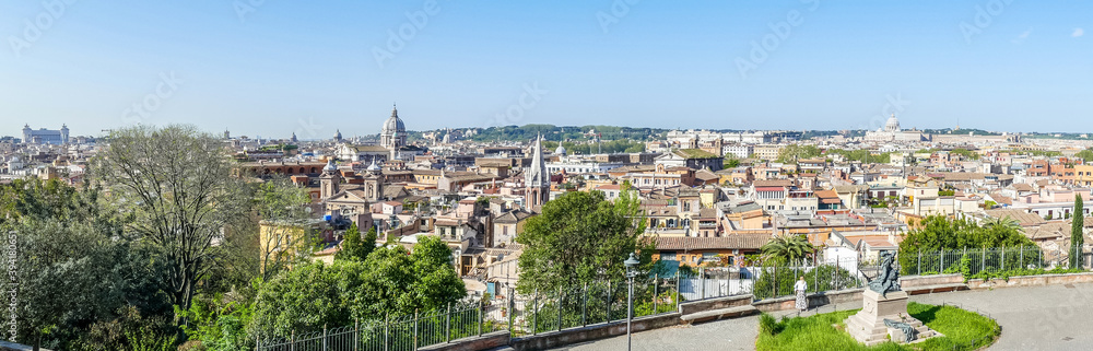 aerial view of Rome from the Belvedere