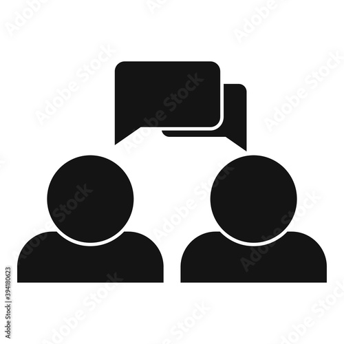 Recruiter expert dialog icon. Simple illustration of recruiter expert dialog vector icon for web design isolated on white background
