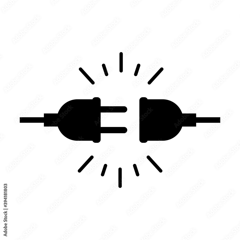 Φωτογραφία Connection and disconnection electric socket plug, error 404, page web not found
