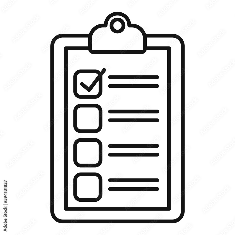 Recruiter do list icon. Outline recruiter do list vector icon for web design isolated on white background Recruiter do list icon. Outline recruiter do list vector icon for web design isolated on white background