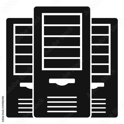 Server computers icon. Simple illustration of server computers vector icon for web design isolated on white background