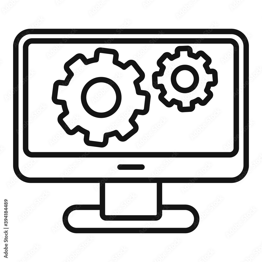 Server update data icon. Outline server update data vector icon for web design isolated on white background Server update data icon. Outline server update data vector icon for web design isolated on white background