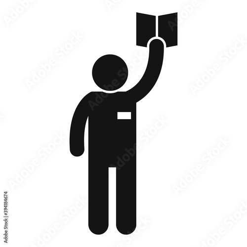 Tour guide man icon. Simple illustration of tour guide man vector icon for web design isolated on white background