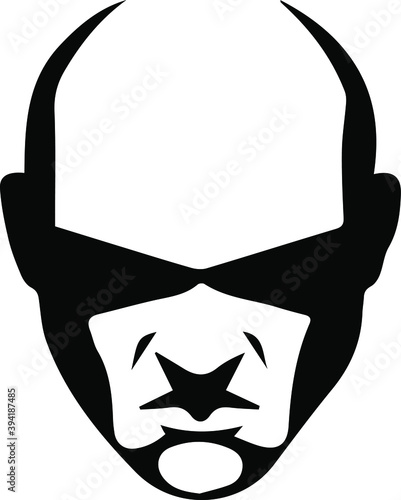 Bald angry man black and white vector image