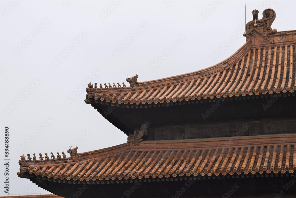 Beijing City China Forbidden City Palace Roof Decoration Beijing City China Forbidden City Palace Roof Decoration
