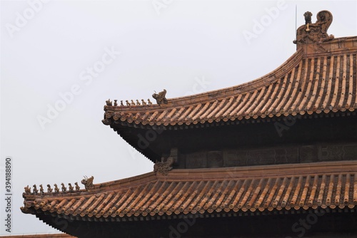 Beijing City China Forbidden City Palace Roof Decoration 