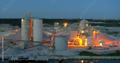 Limestone factory on coastal area, Gotland Sweden